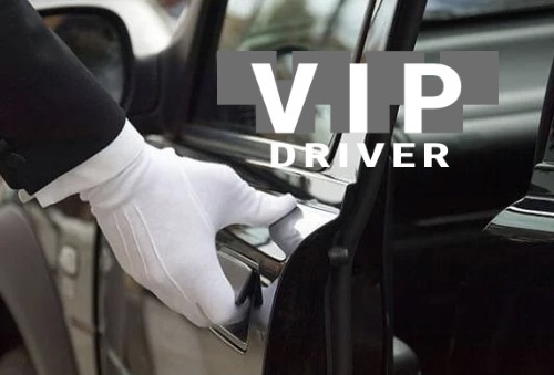 Vip Driver med hvite hansker